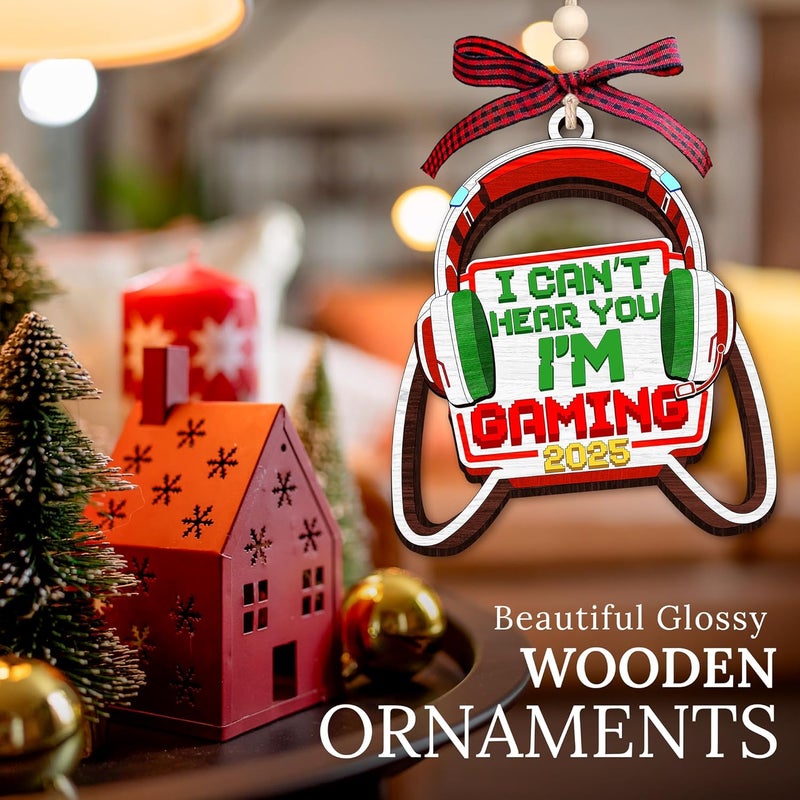 HEXMOZ Gaming Christmas Ornaments - Gamer Ornaments for Christmas Tree - Video Gamer Gifts for Teen Boys, Gamers, Sons, Brothers - Holiday Present Ideas - Xmas Ornament Decorations 2025 - Image 5